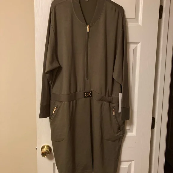 Women’s plus size dress size 2x color olive green - Picture 3 of 6